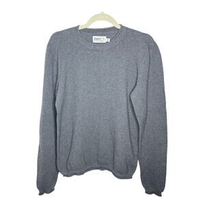 Wellen Sweater Men's Medium Gray Waffle Organic Cotton Cashmere Huckberry